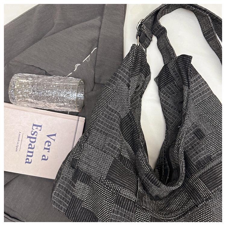 Korean Style Denim One-Shoulder Bag - 2026 Versatile Large Capacity Crossbody for School & Commute