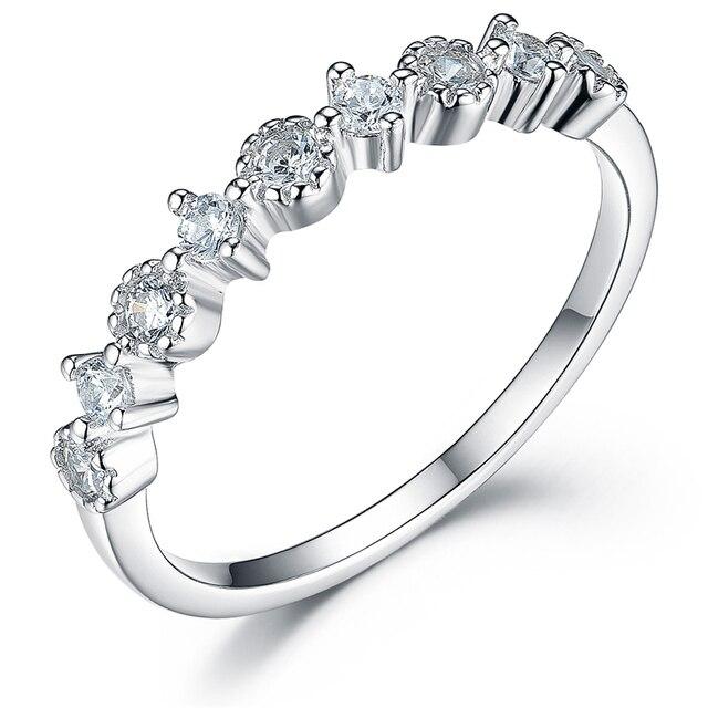 

Обручальные кольца из стерлингового серебра 925 пробы для женщин, нежные элегантные классические аксессуары для помолвки, юбилея, ювелирные изделия 7