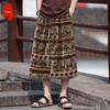 Men's Thai Elephant Print Plus Size Capri Beach Pants