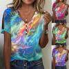 Women's Summer New Tie Dyed Short Sleeve T-shirt