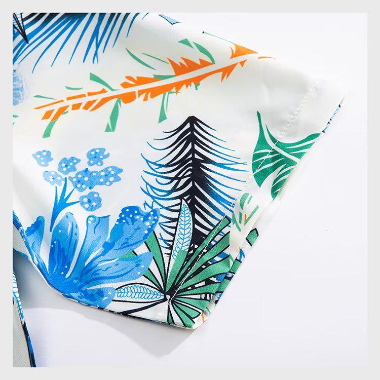 Men's Plus Size Summer Floral Shirt Set for Beach Vacation 2026