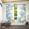 2PCS Digital Printed Curtains, Seashell Starfish Ocean Coastal Beach, Modern Home Decor Style for Living Room Bedroom Decor