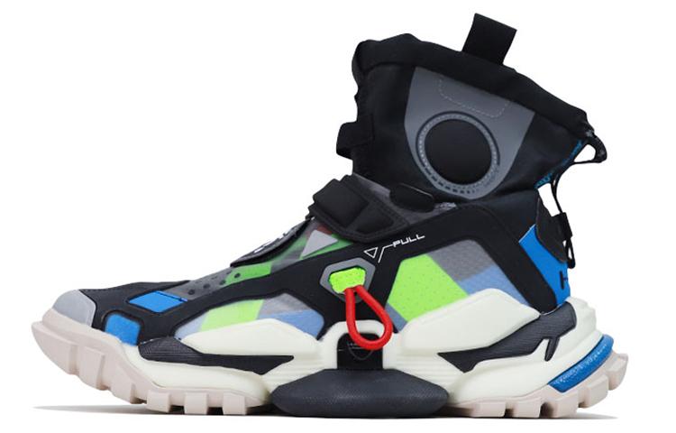Li Ning 2.0 Hi Dw Удобные Высокие Винтажные Баскетбольные Кроссовки Унисекс Черно-Синие AGBQ108-1 40
