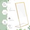 Gold Frame Acrylic Sign Holder Wedding Table Number Holders Clear Menu Picture Document Brochure Stands Photo Office Display