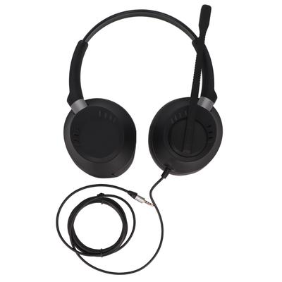 3,5 mm Handy-Headset mit Mikrofon Geräuschunterdrückung Binaurales Kundenservice-Headset für