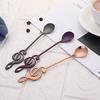 Stainless Steel Spoon Coffee Spoon Shape Music Theme Tea Mixing Spoon Small Ice Cream Dessert Spoon