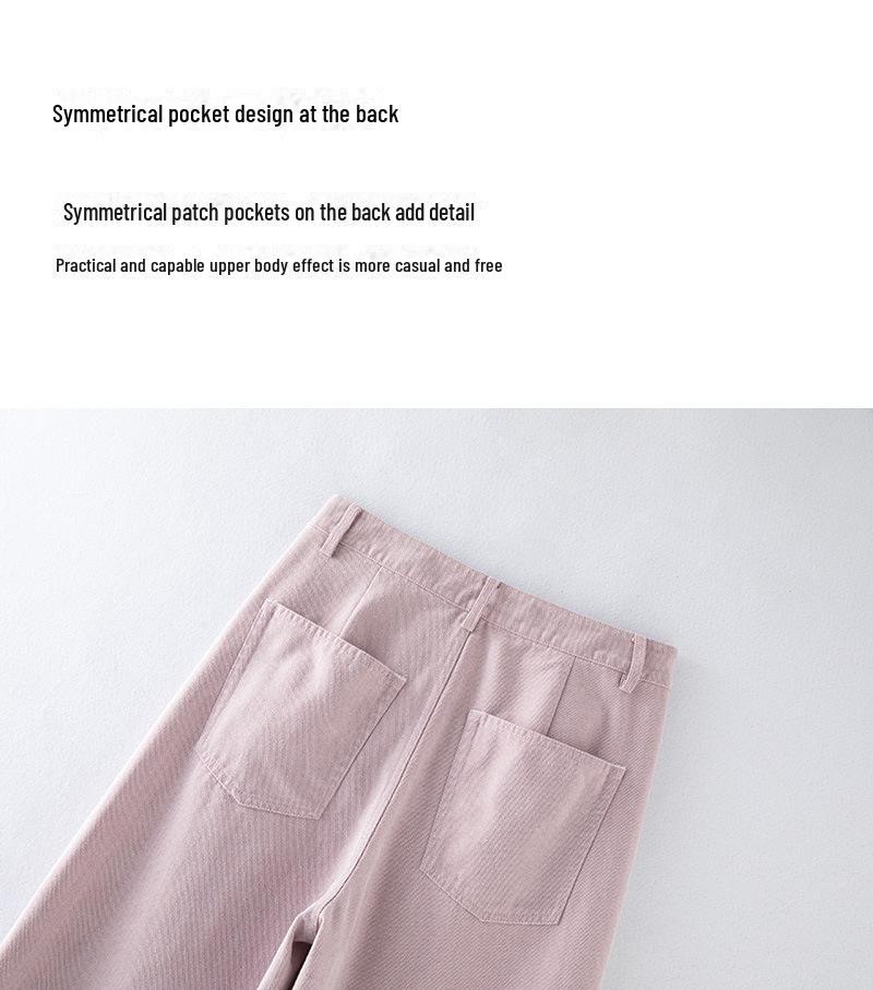 Damskie Proste Jeansy Banana z Wysokim Stanem - Wiosna 2025 Luźne Spodnie Casual z Szerokimi Nogawkami i Zakrzywionym Krojem