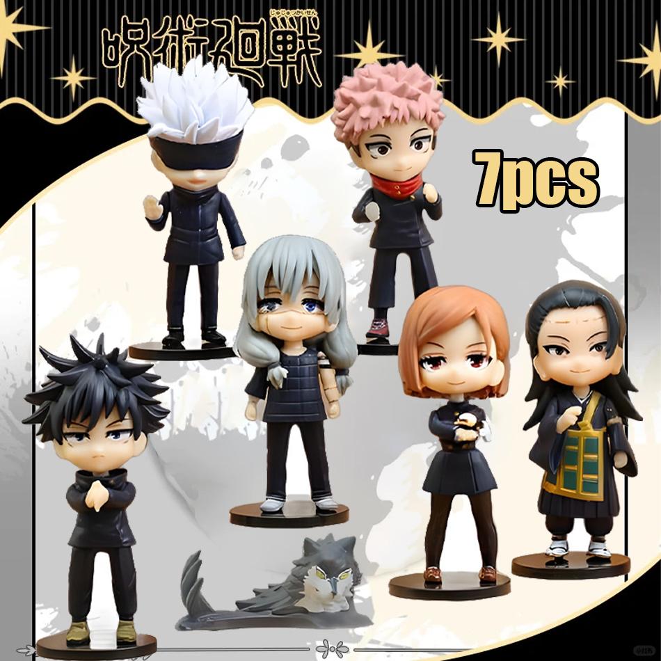 7 Pcs/Pack Q Posket Jujutsu Kaisen 9cm Figure Satoru Gojo Itadori Yuji Geto Suguru Nobara Megumi Collection Character Ornaments’