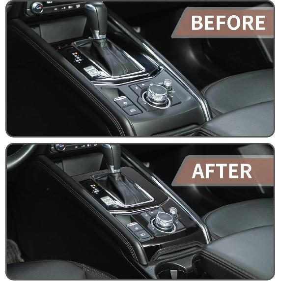 Gear Shift Frame Cover Decoration Set for Mazda CX-5 2017 2018 2019 2020 2021 2022 Car Interior Trim Accessory Black