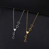 Stainless Steel Heart-Shaped Pendant Necklaces for Women Ladies Elegant and Exquisite Hollow Long Necklaces Jewelry Accessories