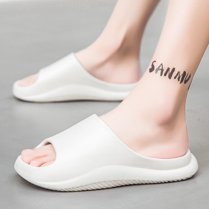 Papuci de vară pentru bărbați, cu talpă moale și groasă, pentru interior și acasă, cu platformă, la modă, pentru plajă, cupluri, antiderapante, pentru baie