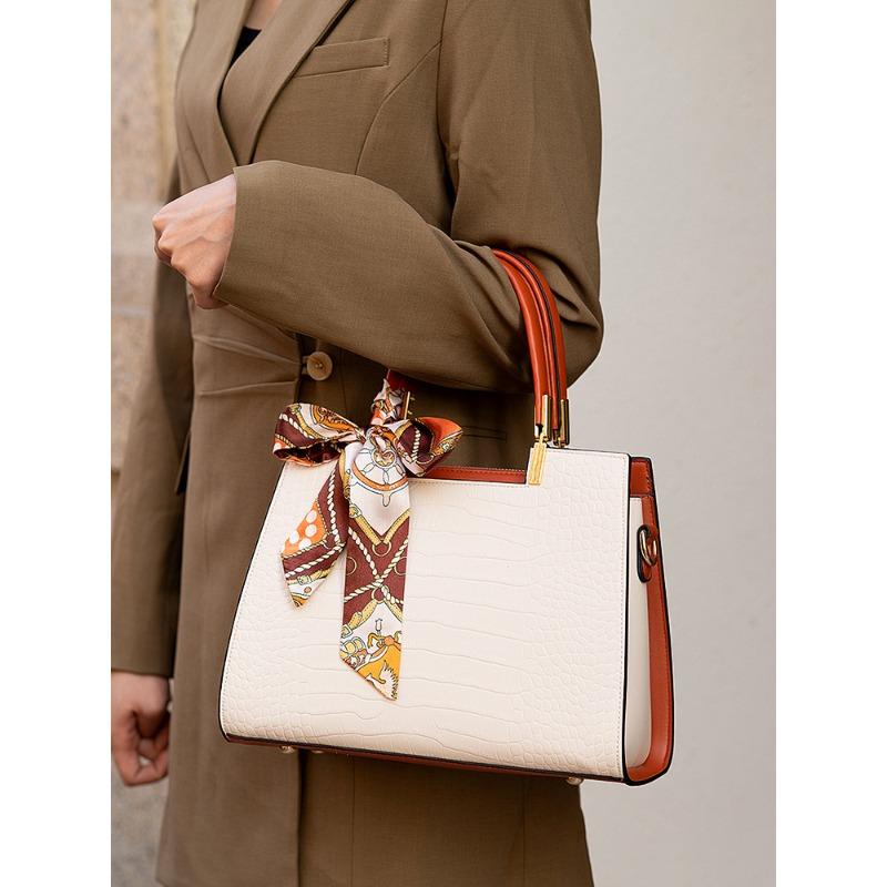 Crossbody Bag Women's Bag Mom Bag Large Capacity Middle-aged Handbag Gift Bag Crocodile Print Handbag