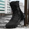 Men's Camouflage Boots Non-slip Waterproof Hiking Shoes High Top Outdoor Combat Desert Boots Wear-resistant Men's Safety Shoes
