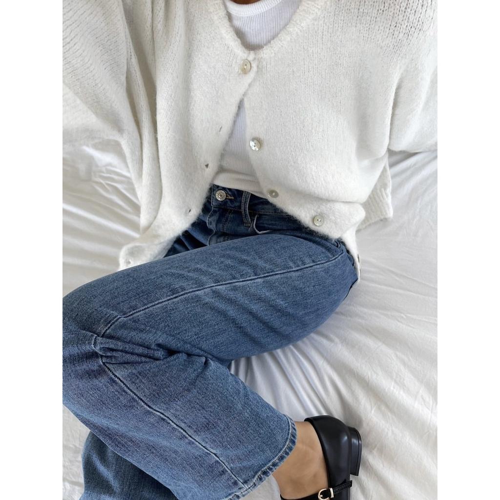 Soft Knitted Cardigan Women's Retro Button Gray Wool Sweater Jacket