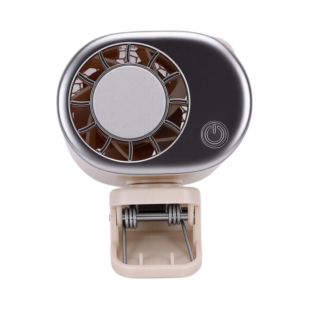 Clip On Air Conditioner Fan 360 Degrees  Rotatable 199 Speed Levels Portable Car Clip Fan for Office Home White