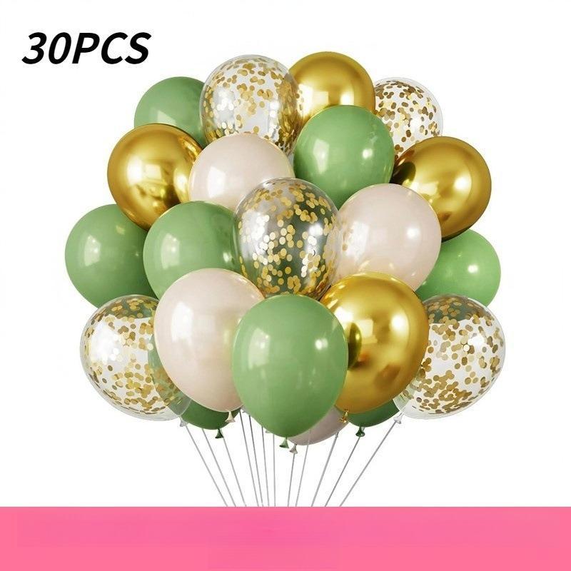 10 Zoll 30 Stück Glitzerpapier-Schnipsel Ballon-Set Dekoration Ballons Weihnachten Halloween Geburtstag Feiertag