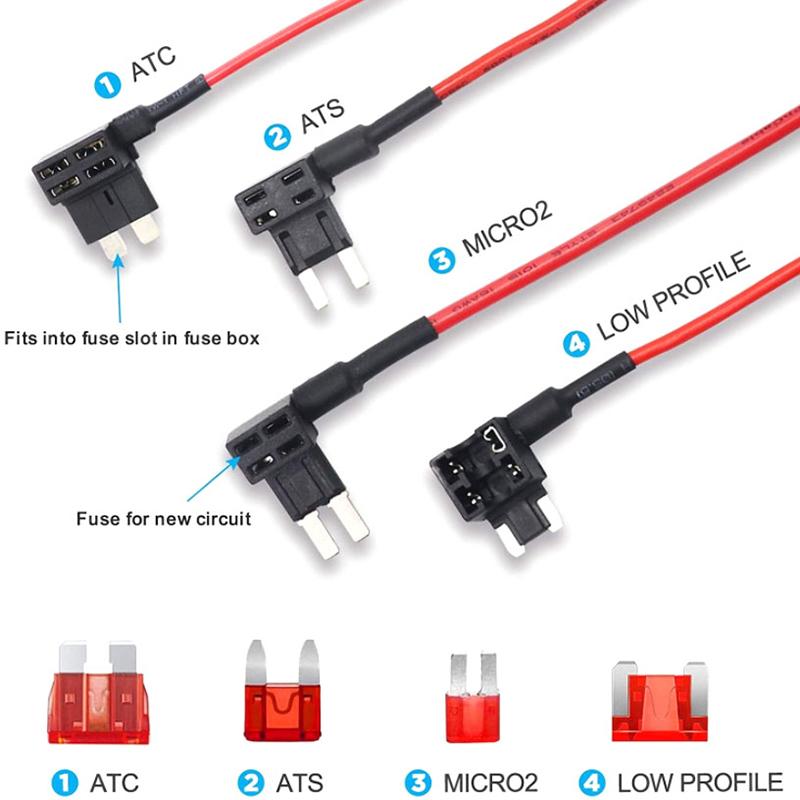 1Pc Add-a-Circuit Adapter APM Mini Micro 12V Car Fuse Box Holder Auto Motri Insurance ATM Adapter
