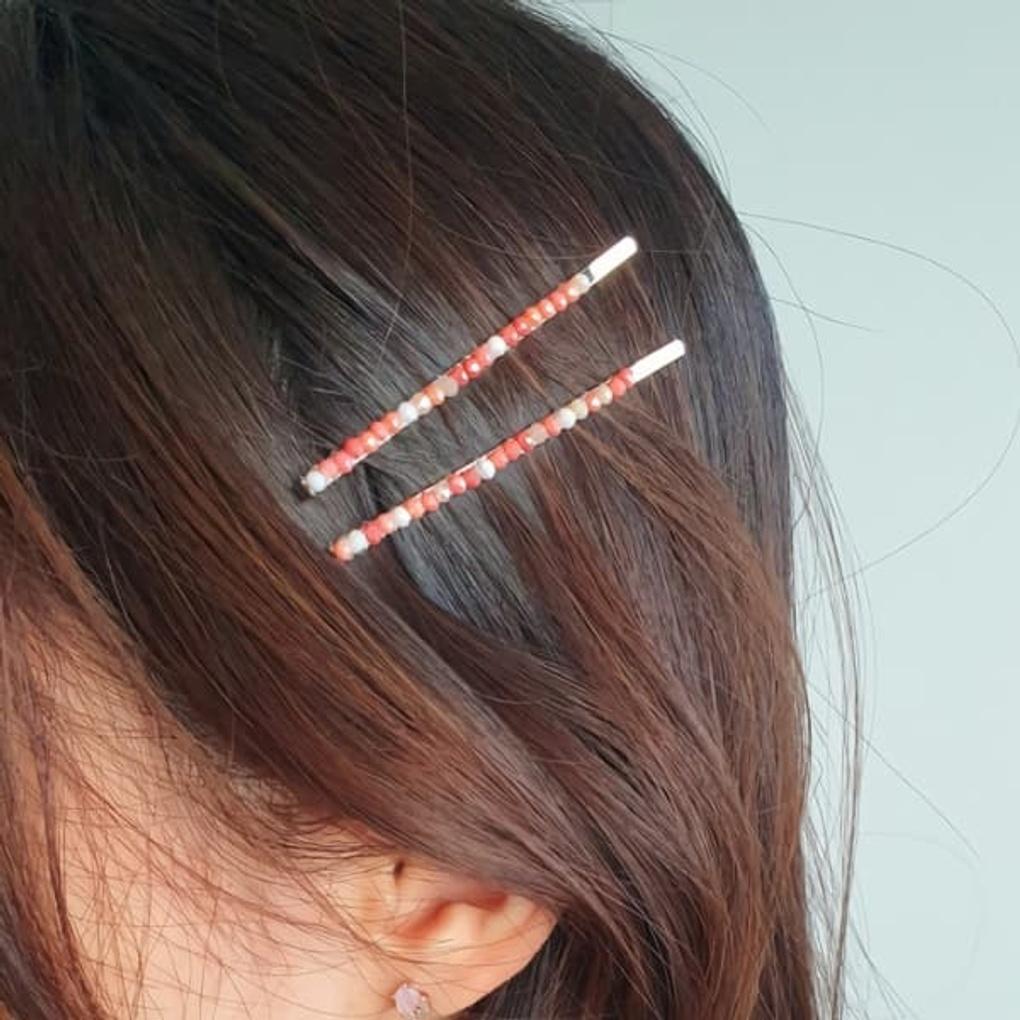 

Women s Daily Beads Set Hairpins Purple