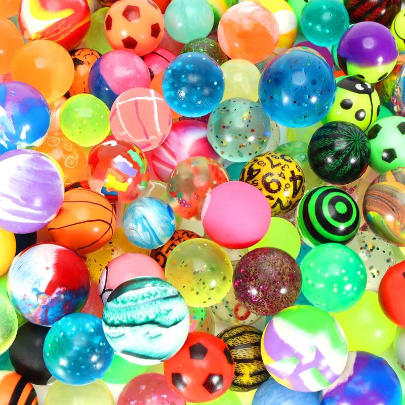 30Pcs Bouncy Balls 27Mm Party Favors For Kids Balle Rebondissante Carnival Prizes Regalos Cumpleaños Niños Para Invitados