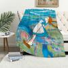 cartoon anime a-Anne of Green Gables Flannel warm comfort soft plush blanket for sofa living room hogar bedroom travel gift home