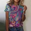 Summer Casual Vintage Women's Tshirts Ladies 3D Print Butterfly O Neck Female Fashion Loose Short Sleeve Tops Tees
