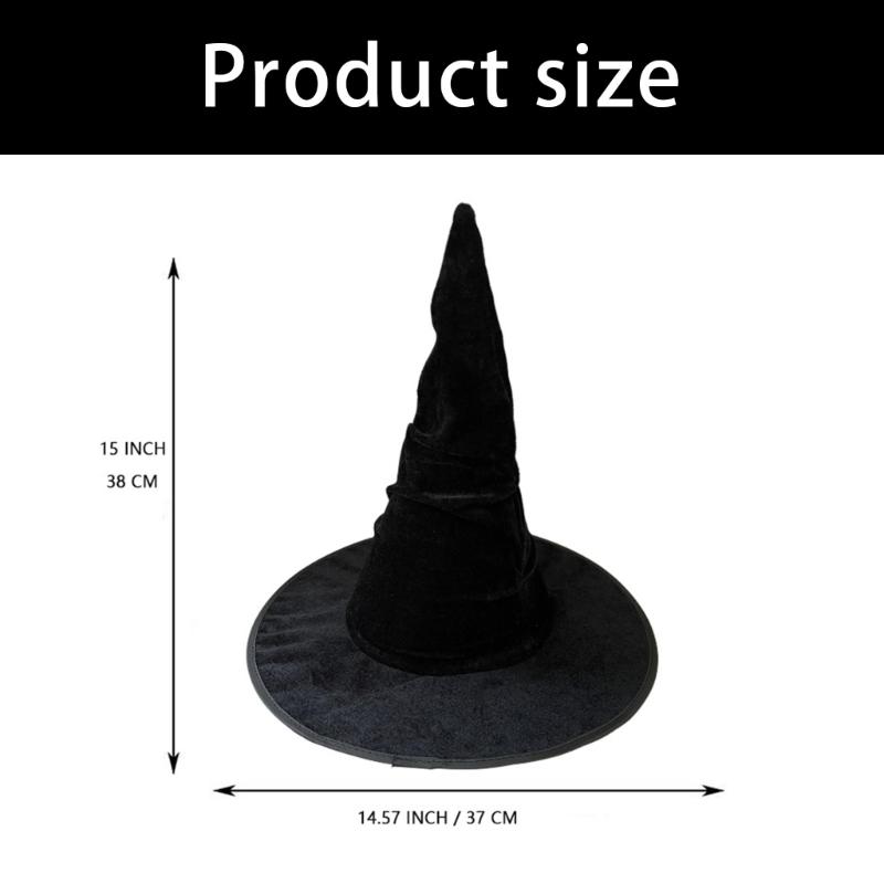 1Pc Halloween Wizard Hat Funny Witch Hat Witch Caps Wizard Costume Accessories for Carnivals Masquerades Party Cosplay