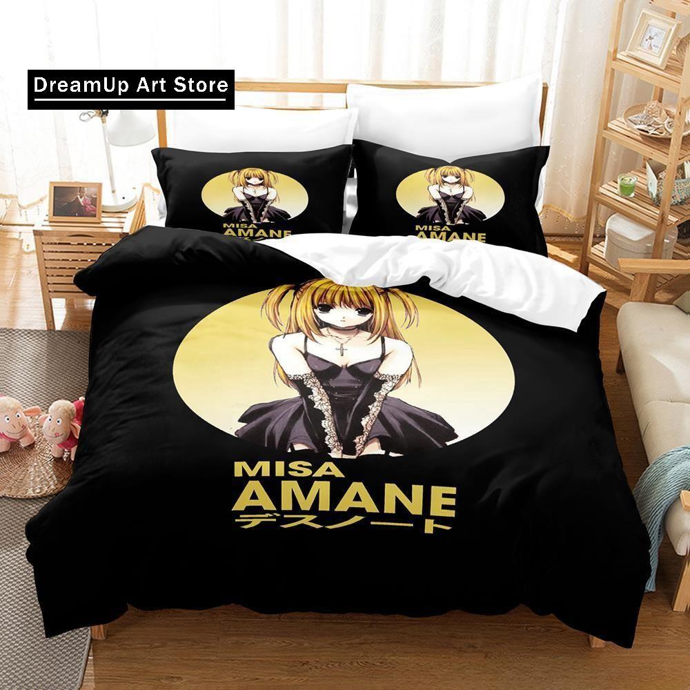 New 3d Print Anime Death Note Misa Amane Bedding Set Single Twin Full Queen King Size Bed Set Adult Kid Bedroom Duvet cover Sets