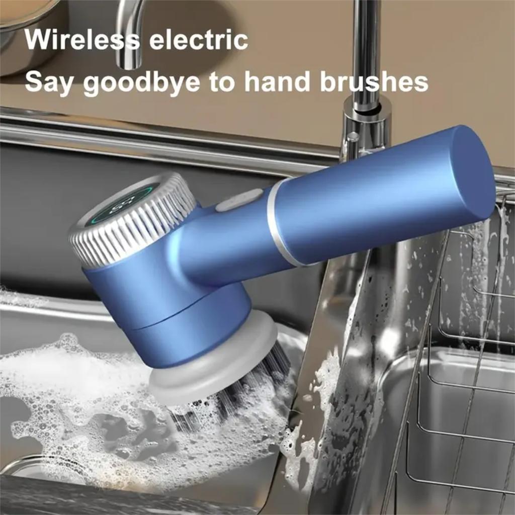 1 Electric Cleaning Brush, USB Charging Wireless Handheld Rotary Washing Machine, Cleaning Supplies, Household Cleaning Brush