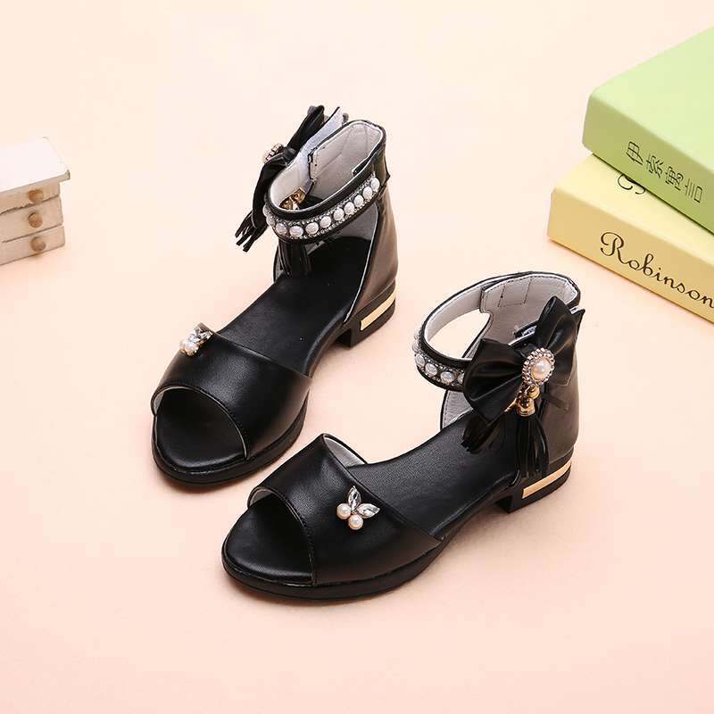 

Girls sandals 2025 new children s Roman shoes summer princess shoes middle and older children s student shoes Korean version of soft-soled sandals 27 yards inner length 17.0 cm