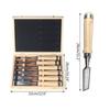 6Pcs Wood Chisel Set for Woodworking CRVSteel with Wood Handle In Wooden Presentation Box