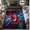 Tappeto in Flanella Stampato AC Milan Antiscivolo Morbido Poliestere Tappeto per Pavimento Tappetino Decorativo da Interno per Camera da Letto Soggiorno Divano Sala Giochi Decorazione Casa