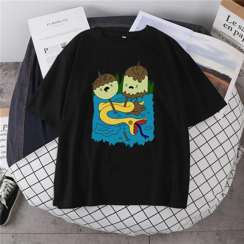Kawaii Anime Shirt Marceline and Princess Bubblegum Gift Funny Tshirt Women Men Harajuku Fashion Tee Camisetas De MujerTAO-,