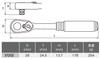 Yamashita Industrial Research Institute Koken Square Ratchet Celková délka 3725Z Z-EAL 3/8" (9,5 mm) Rukojeť, 178 mm,