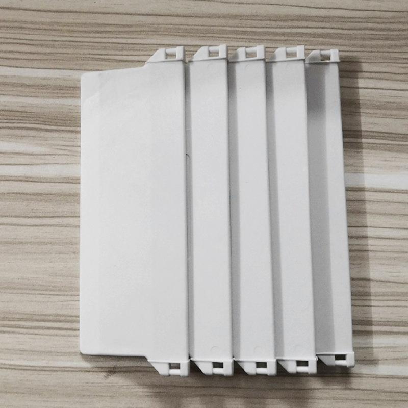 62KD Plastic Base Plate Set of 10 White Vertical Blind Bottom Weight Slats Accessory for Home Bedroom Office Portable