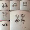 Geometric Star Earrings Alloy Pendant Gothic Retro For Women