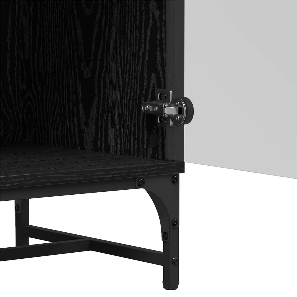 Sideboard Black Oak Effect 35 x 37 x 117 cm