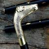 Solid Brass Horse Head Handle Handmade Style Wooden Stick Walking Shaft Cane