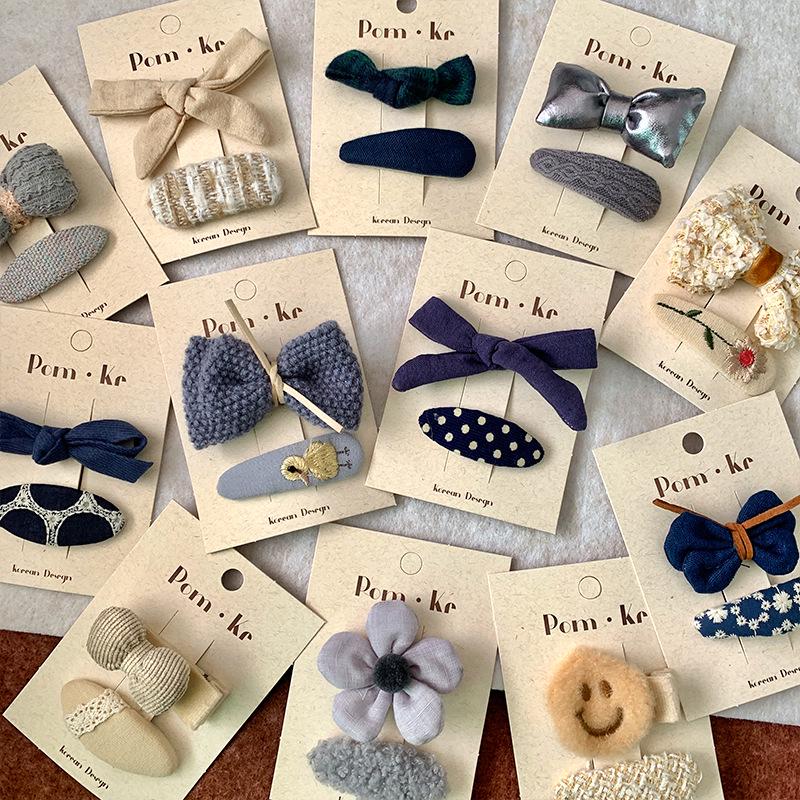 Polka Dot Blue Bow Hair Clip - Versatile Korean Style Baby Accessory