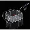 Stainless Steel Fryer frying Basket Screen French Fries Frame Square Filter Net Encrypt Colander Strainer Shaped Frying Meshed