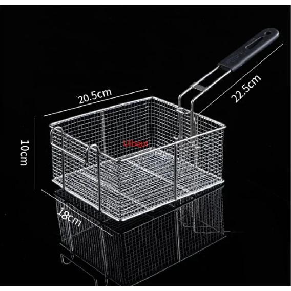 Stainless Steel Fryer frying Basket Screen French Fries Frame Square Filter Net Encrypt Colander Strainer Shaped Frying Meshed