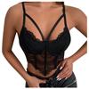 Women's Fashion Casual Lace Wrap Chest Sexy Diamond Backless Camisoler Fishbone Nvel Vest