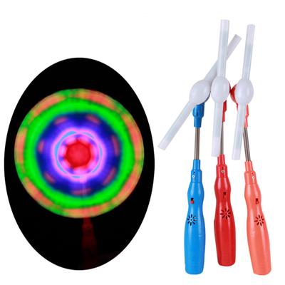 Handheld Spinning Windmill Toy Music Light Windmill Children's Classic Toys with LED Flash Light Music Funny Toys Kids Xmas Gift