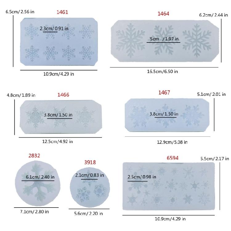 Weihnachts-Schneeflocken-Kuchenform Spülmaschinenfest Silikonmaterialien Form Für Backen Basteln Und Festival-Dessert