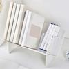 Desktop Small Bookshelf   Simple Large Capacity Plastic Tilted Desk Book Storage Rack for   Home