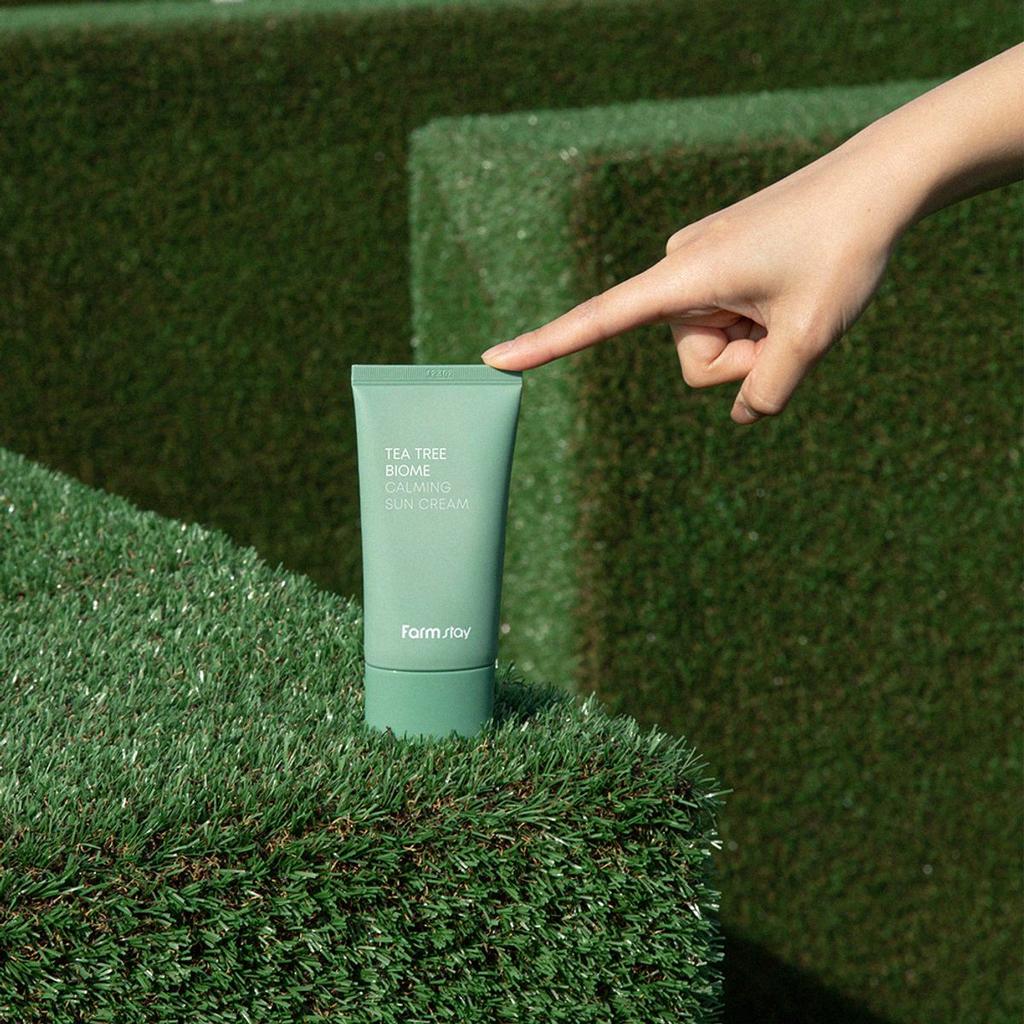 [SET] Tea Tree Biome Calming Sun Cream 50g X 2 (+Travel Kit 4-Piece Set)