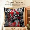 Band EExodus Cushion Cover Natural Linen Organic Fabric DoubleSided Printing Sofa Home Decor Gift Pillow Case