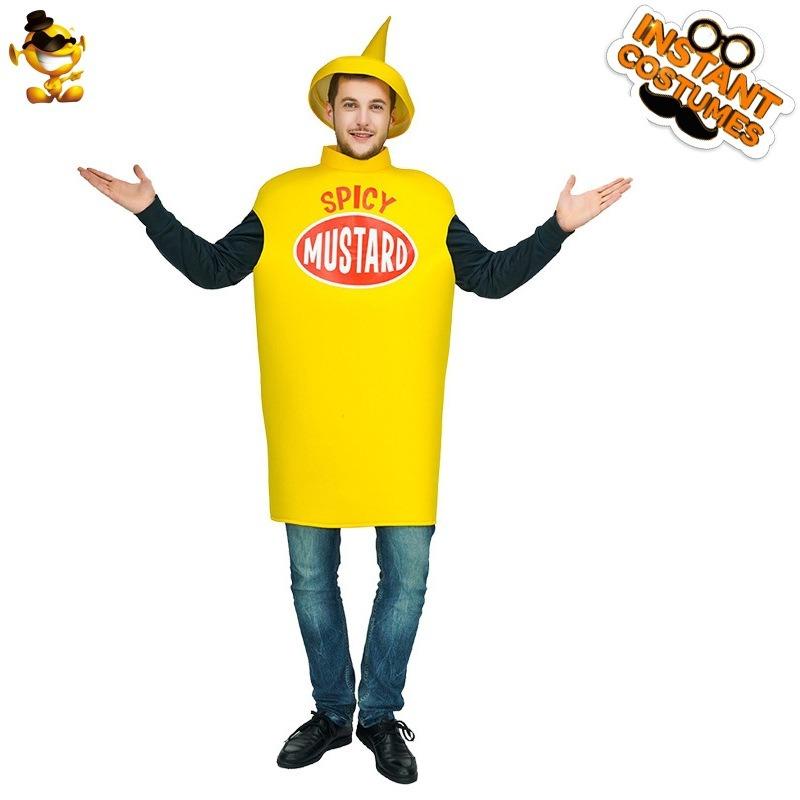 Adult Couple Halloween Ketchup Cosplay Costume Stage Costume Masquerade Spoofing