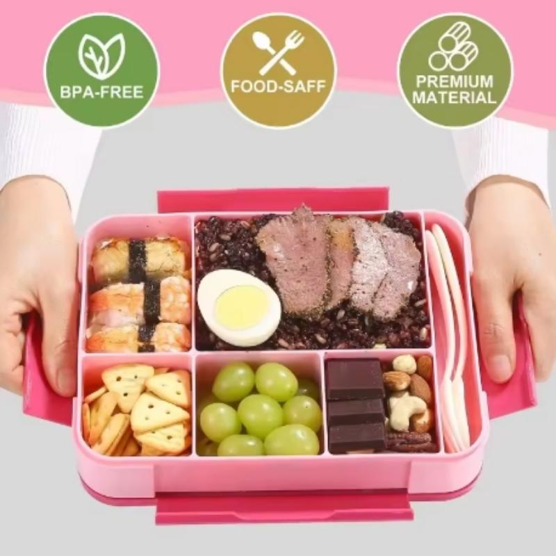1/3pcs Food grade 1330ml container sealed bento box with 6 compartments suitable for outdoor dining microwave heating bento box