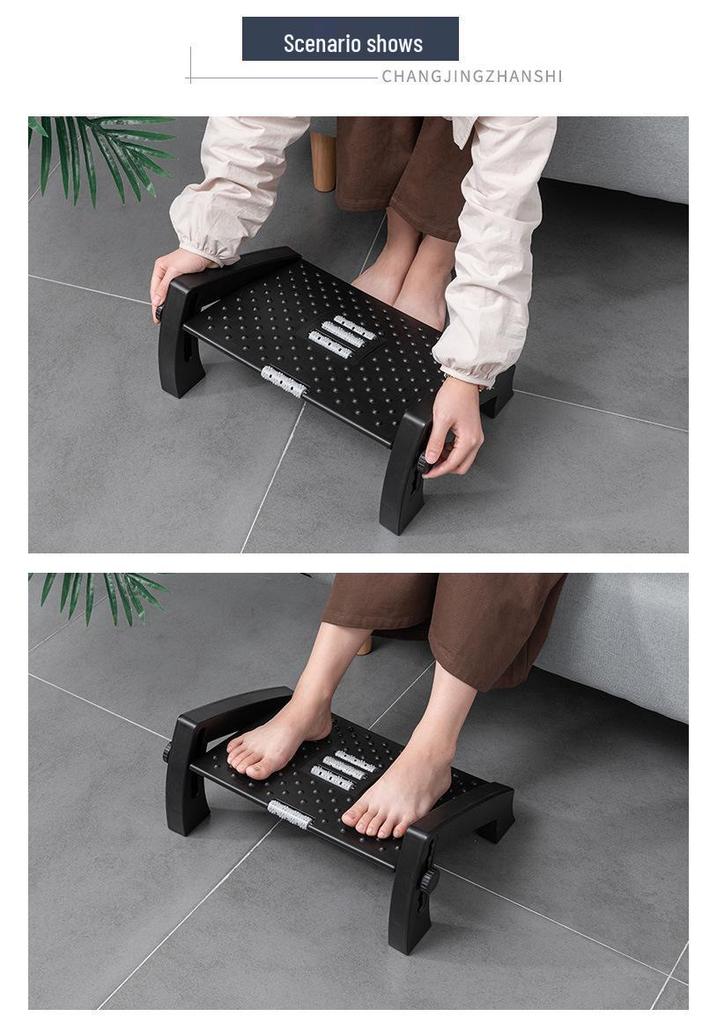 Anti-Erlang Legs Adjustable Six-Speed Under-Desk Footrest Footstool for Office 