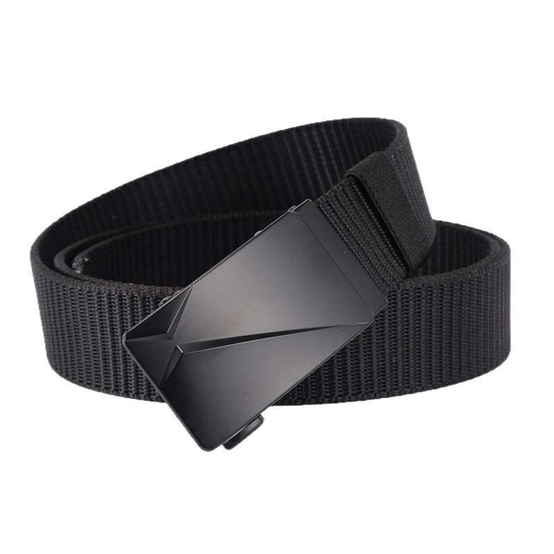 New Canvas Belt Men's Versatile Casual Outdoor Nylon Tactical Belt Middle-aged and Young Automatic Buckle Belt Men